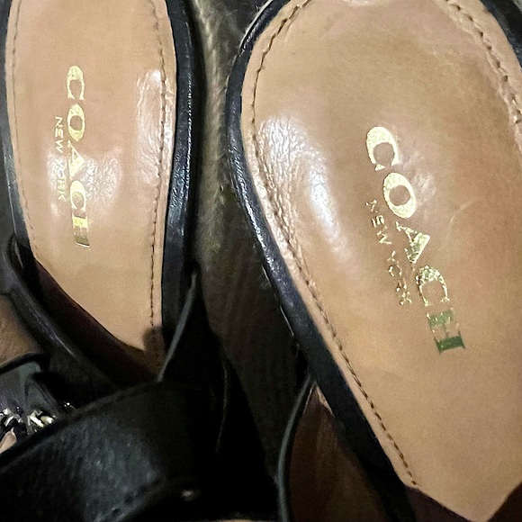 Coach Electra Espadrille Wedge Sandals in Black - Picture 3 of 16